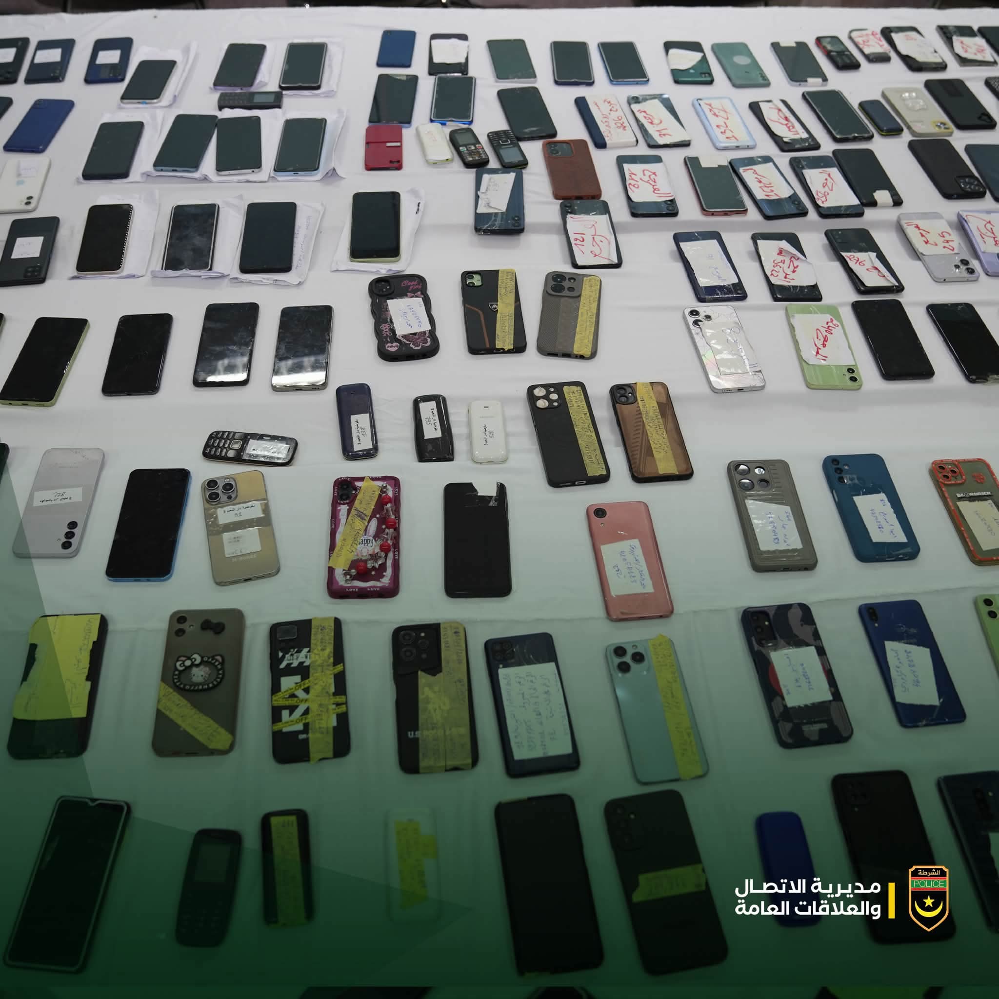الشرطة تعلن ضبط كميات من الهواتف المسروقة