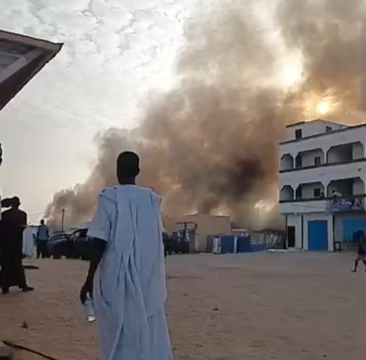 حريق في سوق الشامي (صور)
